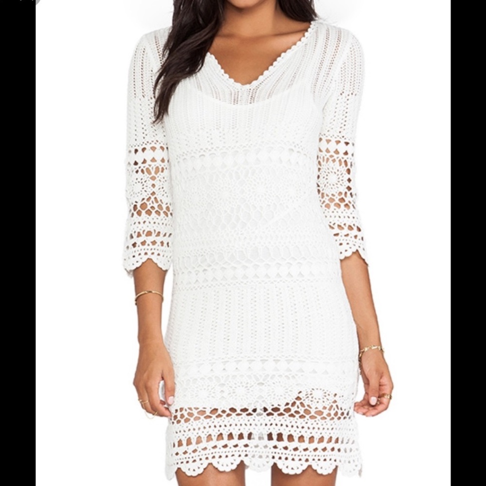 Velvet By Graham And Spencer White Crochet Size:M
